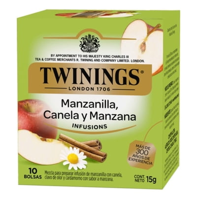 Infusión Manzanilla, Canela Y Manzana Caja 10 Un Twinings