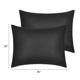thumbnail image 5 of Juego de 2 fundas de almohada de satén REGALWOVEN para cabello y piel, fundas de almohada refrescantes, regalo para mujeres y hombres, estándar negro, 5 of 7