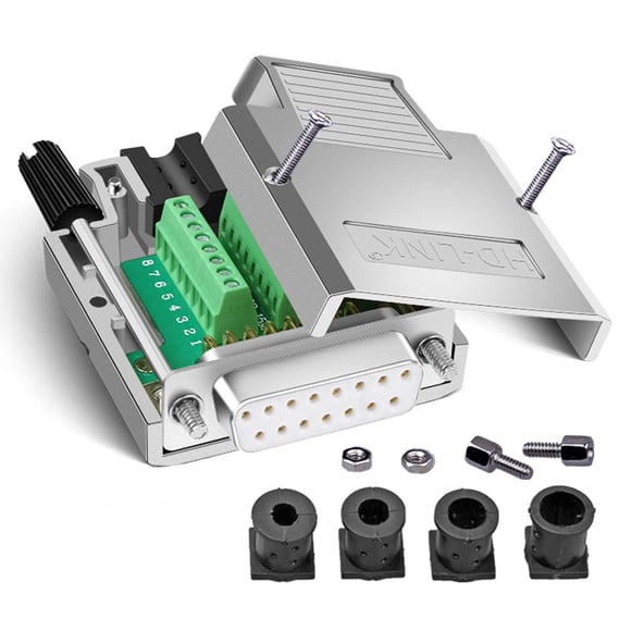 Adaptador de terminal, conector, placa de conexión DB15 hembra