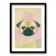 thumbnail image 1 of Cuadro Pug Geometrico 50x35cms, 1 of 1