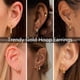 thumbnail image 3 of Pendientes tipo argolla Yesteel Gold chapados en oro de 14 quilates para mujer, 3 of 7