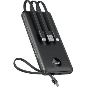 Impormaipu - Powerbank Batería Externa Para Celulares 10000 Mah 4 Cables Incluídos Tipo C Y Más Cargador Portatil
