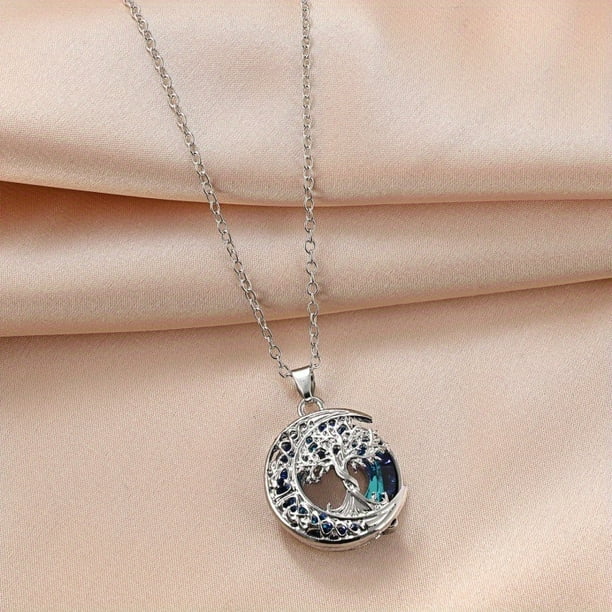 Stunning Tree of Life Crystal Pendant Necklace for Women - Perfect for Banquets, Holidays, and Anniversaries