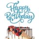 thumbnail image 1 of Cake Topper Crseniny Happy Birthday, cartulina azul con purpurina, 1 of 4