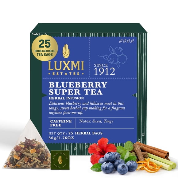 Té LUXMI Super Herbal de Arándanos 50 g (25 bolsas)