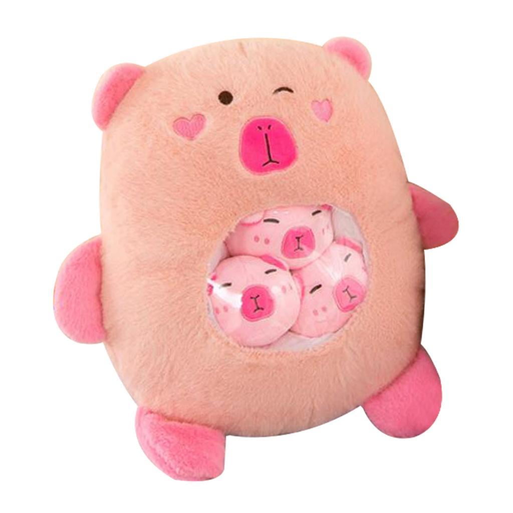 Magideal - Carpincho De Peluche De Juguete, Animal De Peluche De Capibara, Decoración Cómoda Para La Habitación De Los Niños Con Muñeca Pequeña, Muñeco De Animal Rosa