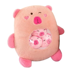 Magideal - Carpincho De Peluche De Juguete, Animal De Peluche De Capibara, Decoración Cómoda Para La Habitación De Los Niños Con Muñeca Pequeña, Muñeco De Animal Rosa