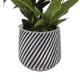 thumbnail image 4 of Planta Artificial Macetero a Rayas Con Rosas Decorativas blanco, 4 of 8