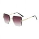 thumbnail image 1 of Trendy Oversized Rimless Sunglasses for Women - UV Protection Metal Eyewear for Outdoor Hiking, 1 of 5