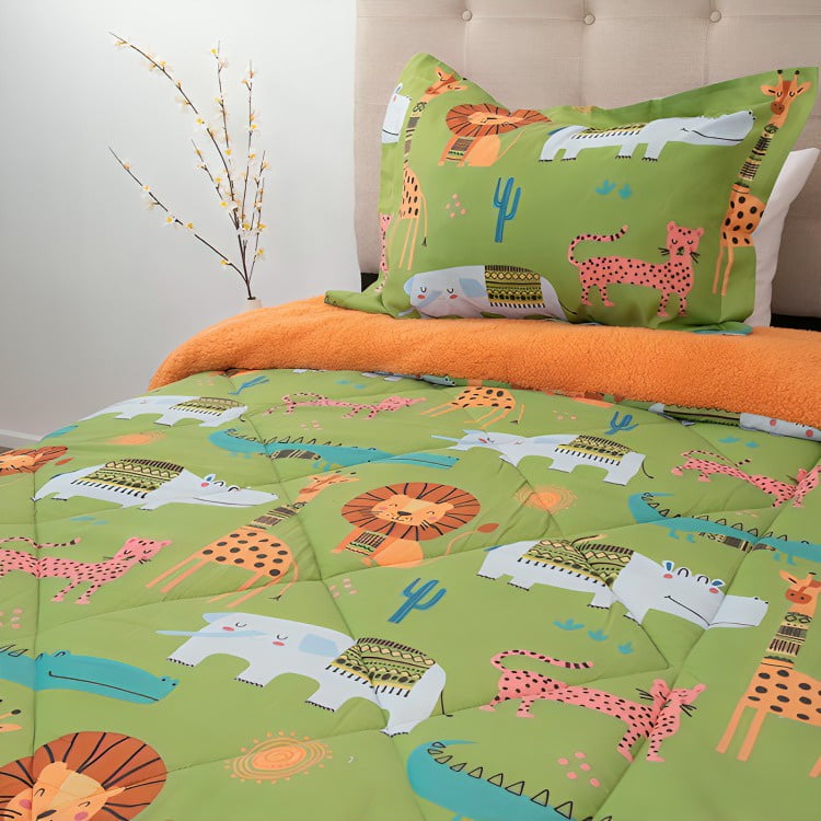 Plumón Estampado Deluxe Sherpa Kids 1.5 Plazas / Animales – Doral