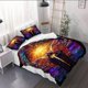 thumbnail image 1 of 3pcs Stained Glass Art Style Duvet Cover Set - Bedding Comforter + Pillowcases (Unfilled), 1 of 1