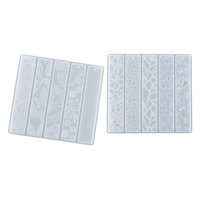 Bothyi - 2 Uds Diy Rectángulo Marcapáginas Herramientas Regla Hacer Accesorios Resina De Fundición