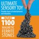 thumbnail image 2 of Juguetes magnéticos Putty Pebbles Twiddler con más de 1100 piedras de ferrita, 2 of 6