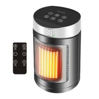 Bothyi - Calentador De Espacio Con Pantalla Led Y Control Remoto, Calentador Eléctrico Para Casa, Oficina, Dormitorio, Color Plateado