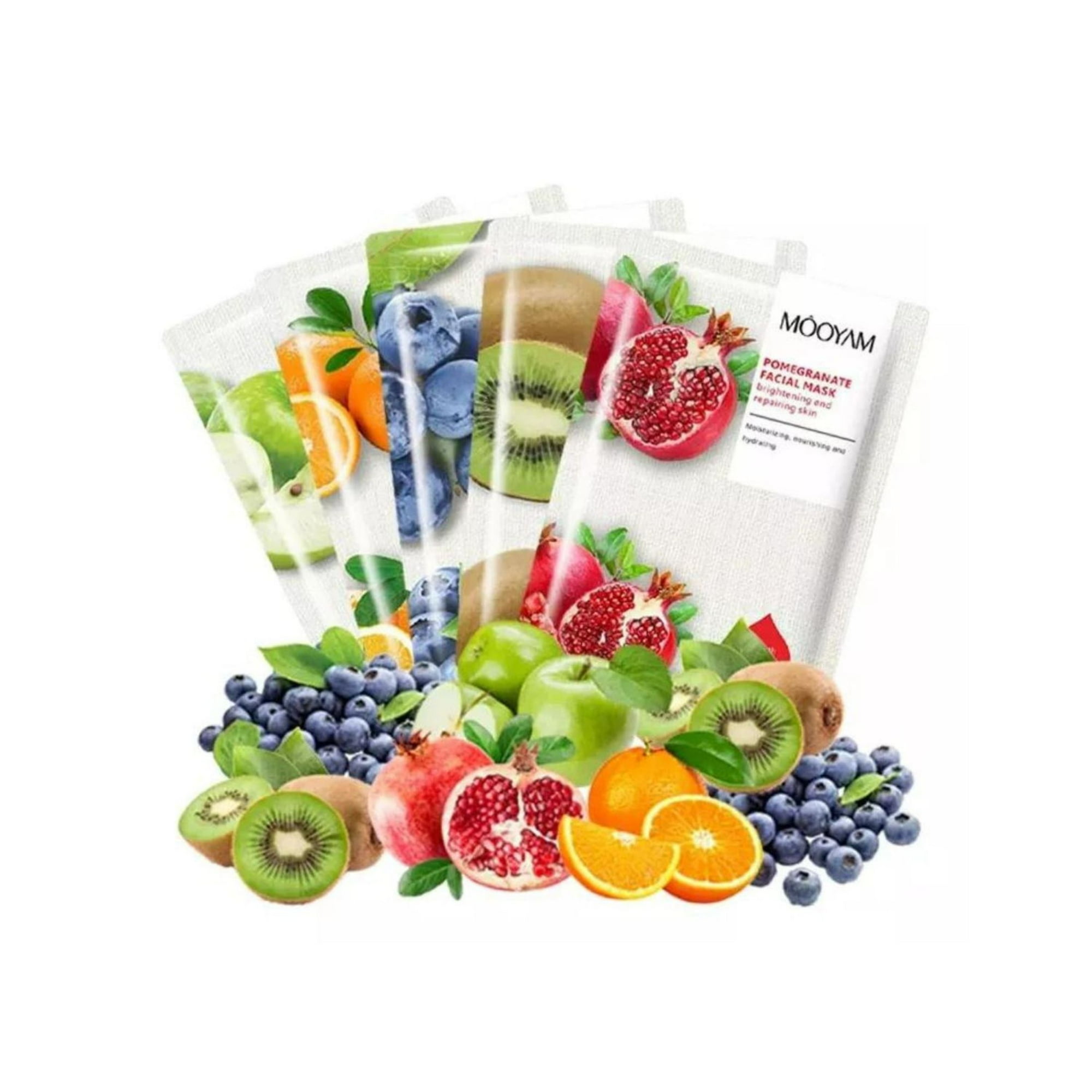 Genérico - Pack 24 Mascarillas Facial Hidratante Antioxidante Frutas