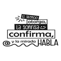 Rienda Libre Graphics - Frase Deco El Silencio Otorga La Sonrisa Fr-11059