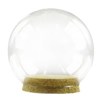 Magideal - Pantalla Transparente Con Decoración De Base De Corcho, Decoración De Mesa, Coleccionables, Soporte De Cristal, Cubierta De Escaparate Para Encimeras, 10Cmx10Cmx10Cm