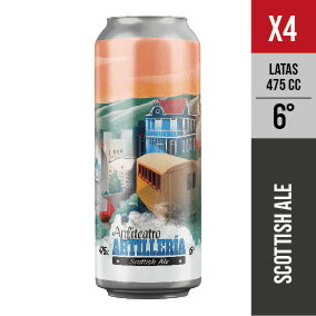 Anfiteatro - Pack X04 Artillería, 6° (Scottish Ale) - Cerveza Artesanal Valparaiso - 475 Ml