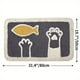 thumbnail image 1 of 1pc Cute Cat Paw Fish Non-Slip Bath Mat - Soft and Absorbent Premium Bath Rug for Bathroom Floor, Sink, Bathtub, and Shower Room, 1 of 5