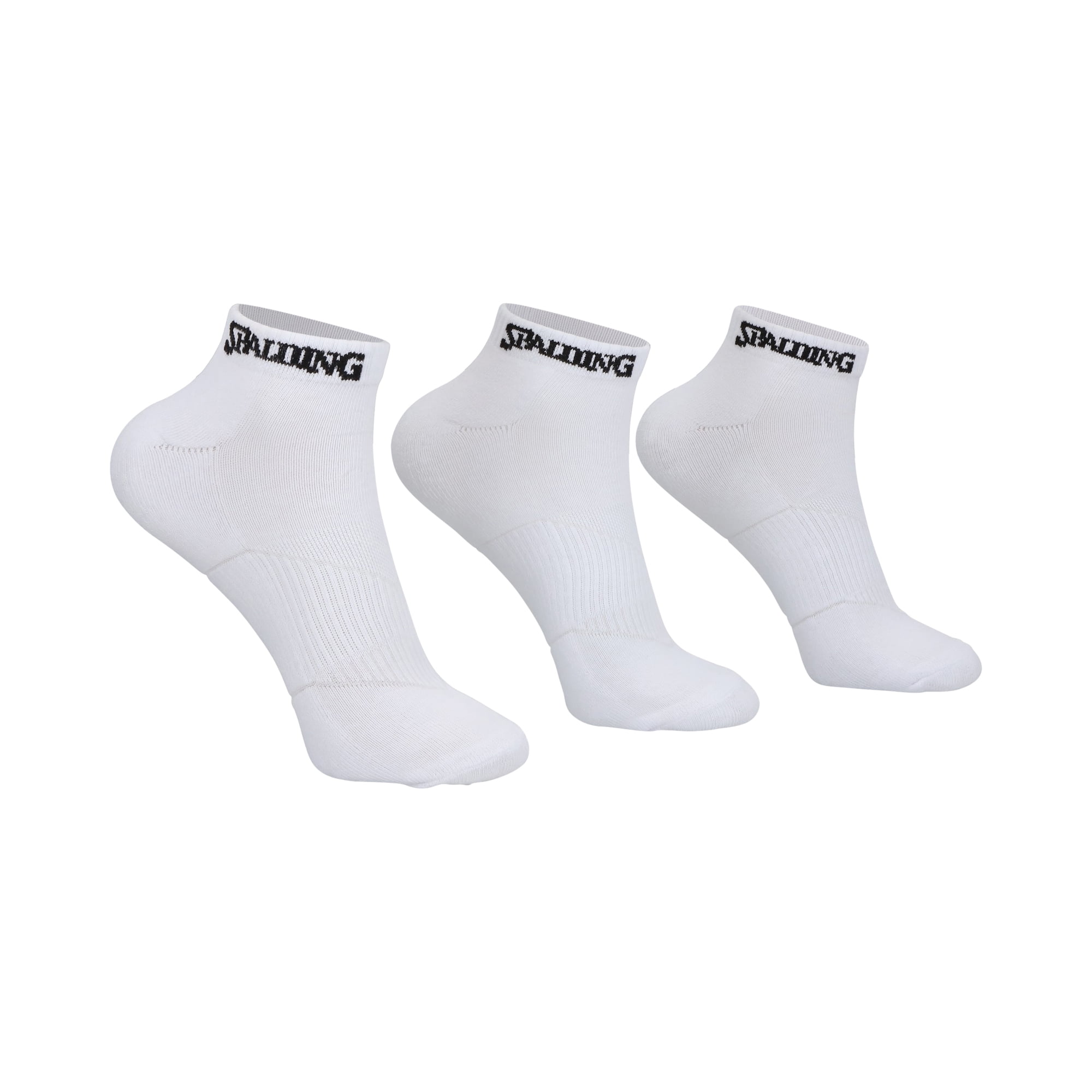 Spalding - Tripack Calcetines Cortos Blanco