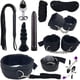 thumbnail image 1 of 1 Set Men's Handcuffs Eyes Blinder Whip Plush Sex Toys, 11pcs SM Tools Valentine's Day Gift, 1 of 3