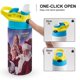thumbnail image 4 of Santa Cláusula Botella de Agua con Tapa Pop Top de Un Toque, Acero Inoxidable, a Prueba de Fugas, para Deportes, Botella Infantil azul 12 oz, 4 of 6