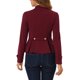 thumbnail image 3 of INSPIRE CHIC Chaqueta Peplum Steampunk para Mujer con Cuello Alto y Doble Botonadura Blazer Casual de Oficina L Burdeos, 3 of 6
