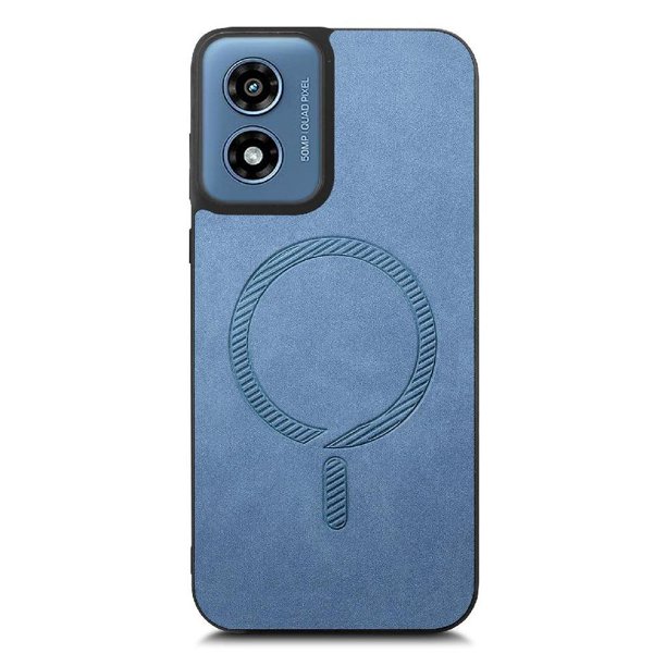 Magnetic Slim Case for Motorola Moto G Play 2024 4G with Camera Guard & Anti-Scratch Back Blue