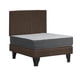 thumbnail image 3 of Cama de 1 Plaza Completa Evo con Colchón 21 cm y Respaldo Café, 3 of 3