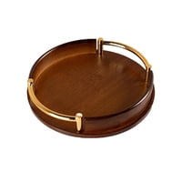 Bothyi - Bandeja Para Servir Con Asas Bandeja Redonda Para Guardar Joyas Para Decoración De Mesa De Cocina 25 X 25 X 4,5 Cm