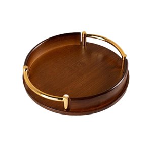 Bothyi - Bandeja Para Servir Con Asas Bandeja Redonda Para Guardar Joyas Para Decoración De Mesa De Cocina 25 X 25 X 4,5 Cm