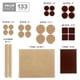 thumbnail image 5 of Almohadillas X-PROTECTOR para muebles, 133 unidades, fieltro de primera calidad, color marrón y beig, 5 of 6