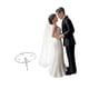 thumbnail image 1 of Wedding Cake Topper Bride Groom Statue For Engagement Parties Bridal Showers Black Suit, 1 of 5