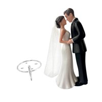 Bothyi - Wedding Cake Topper Bride Groom Statue For Engagement Parties Bridal Showers Black Suit