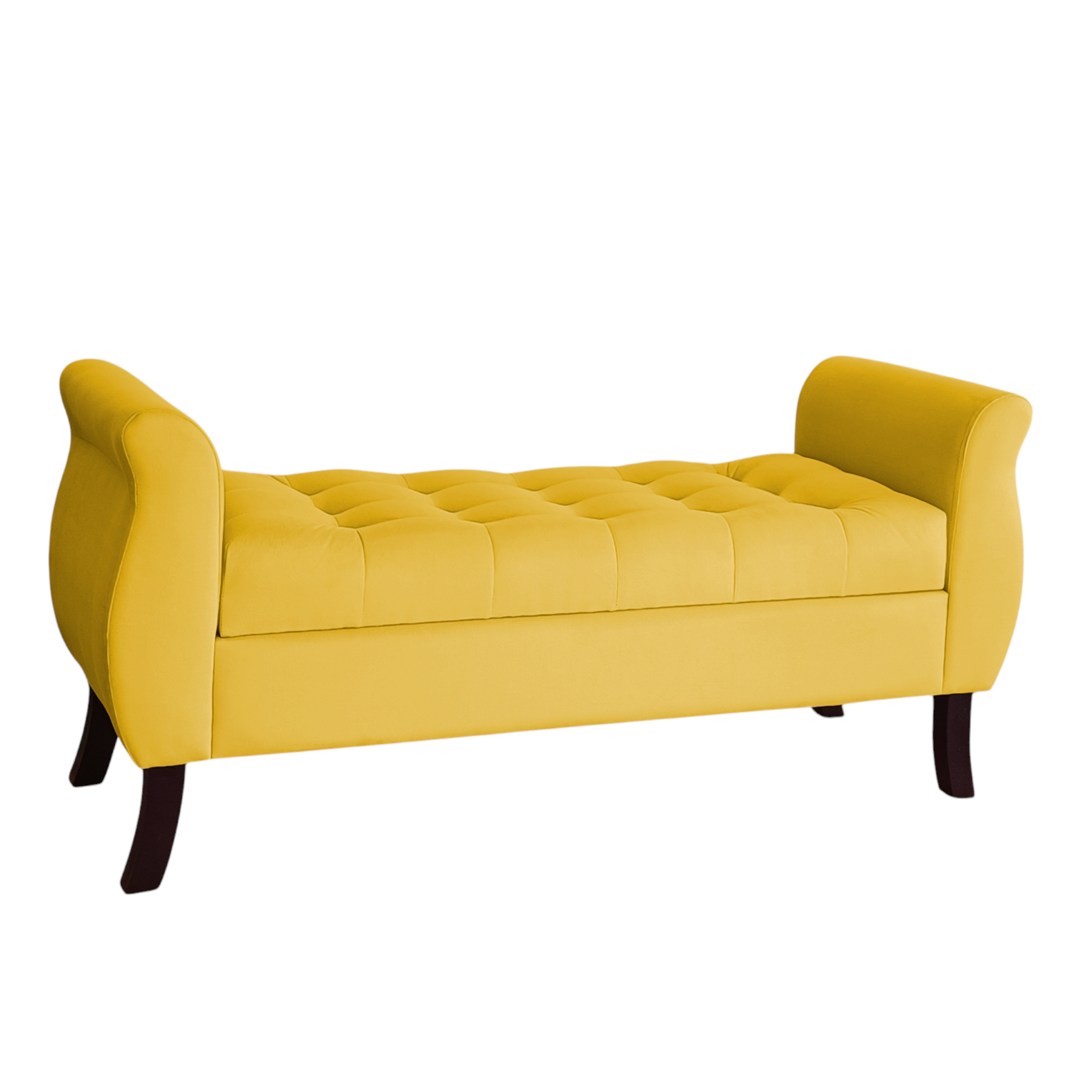 Genérico - Banqueta Baul Atenas Color Amarillo