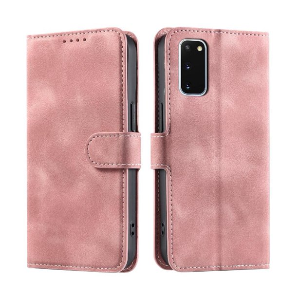 Funda Cartera para Samsung Galaxy S20 Tapa con Ranuras, Soporte y Correa Rosa