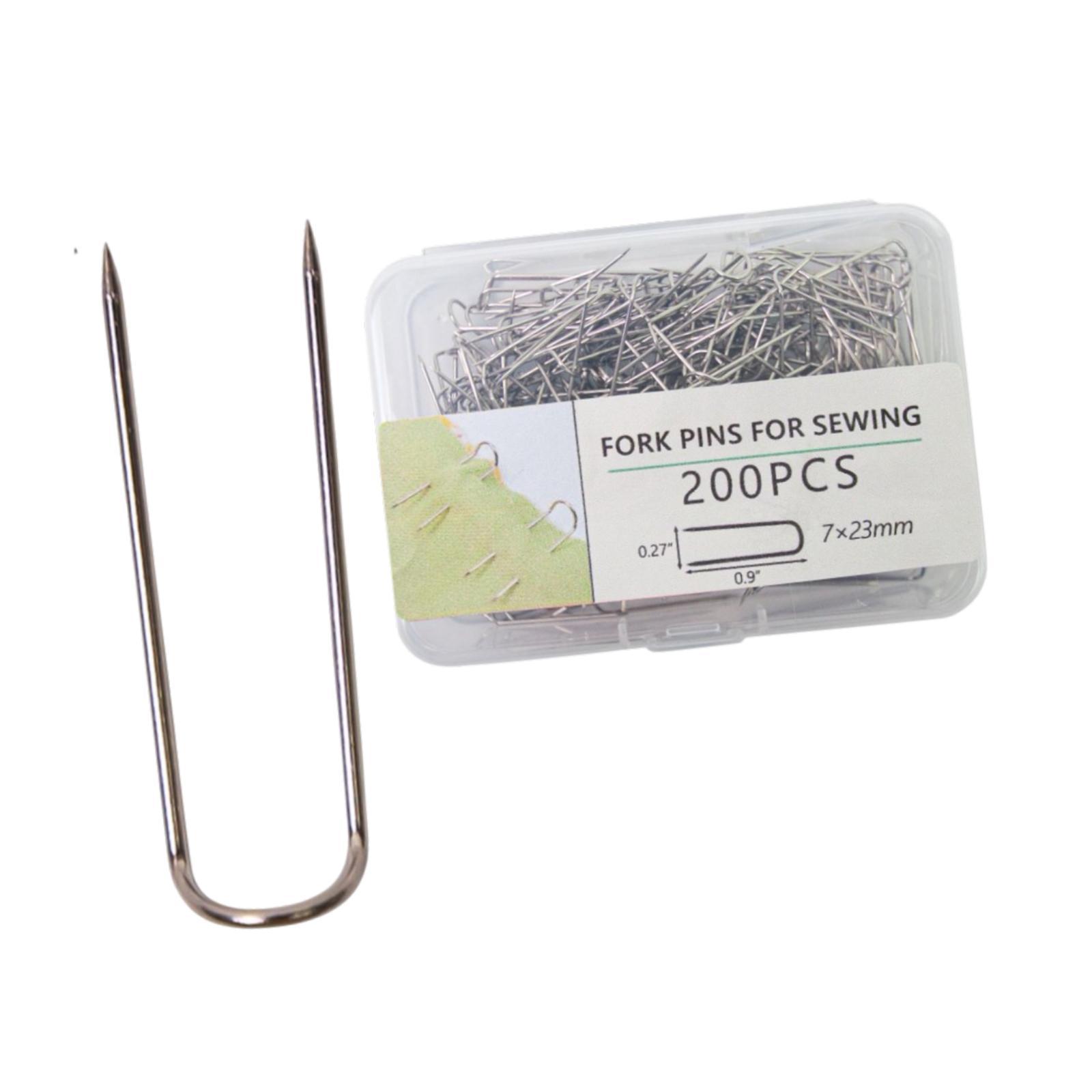 Magideal - Coser U Pins Pins De Horquilla Para Acolchar Pins De U Pins Posicionamiento De Aguja Multipropósito Multipurework Para Clases De Elaboración De La Esc 200 Piezas