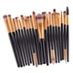 thumbnail image 2 of 20pcs / Set Pinceles de maquillaje profesional Pincel de base en polvo Negro dorado, 2 of 5