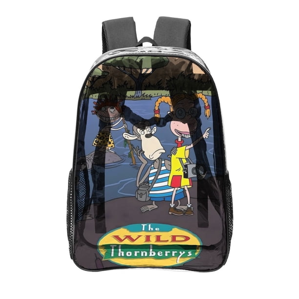 Los Thornberrys SalvajesMochila transparente temática, resistente y duradera, bolsa see-through para trabajo, deporte, universidad y viaje, 31 × 43 cm