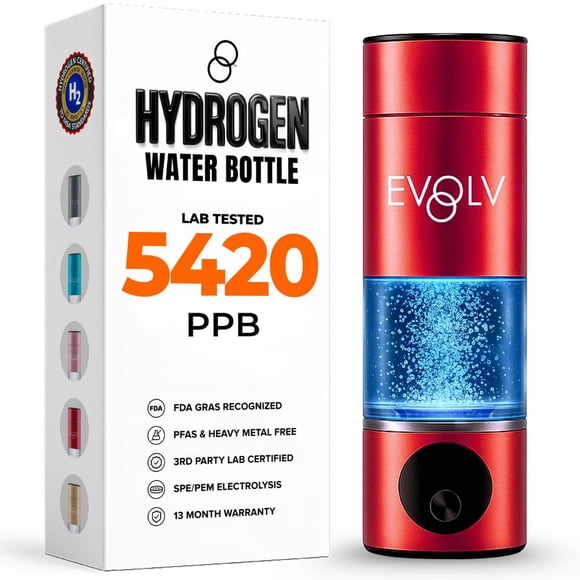 Generador de botella de agua hidrogenada EVOLV SPE & PEM 160 mL 5,4 PPM