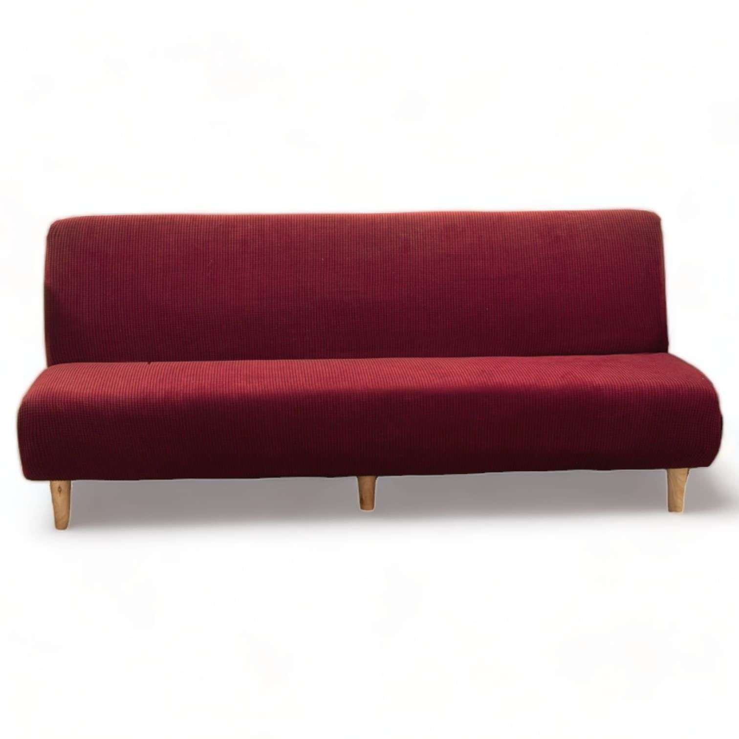 Genérico - Funda De Futon Cuadrille 3 Cuerpos Burdeo