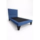 thumbnail image 4 of Cama 1.5 Plaza Premium Capitone Azul en Felpa, 4 of 4