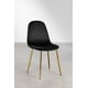 thumbnail image 2 of Pack 2 Sillas Trendytop Para Comedor Asiento Felpa Estructura Dorada - Negro, 2 of 3