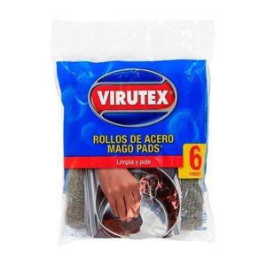 Virutex - Pack X 4 Rollos De Acero 6 Und Mago Pads