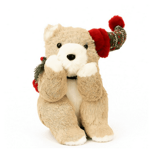 Wakeshome - Adorno Para Arbol De Navidad Oso Peluche Pascuero Navideño