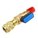 thumbnail image 1 of Válvula De Bola Recta Para Refrigerante SAE De 1/4" Compacta Para Carga De CA HVAC R410, 1 of 5