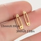 thumbnail image 2 of 1Pair Stainless Steel Paper Clip Shape Ear Buckle Earrings, Creative Simple Gift Jewelry For Men, 2 of 4