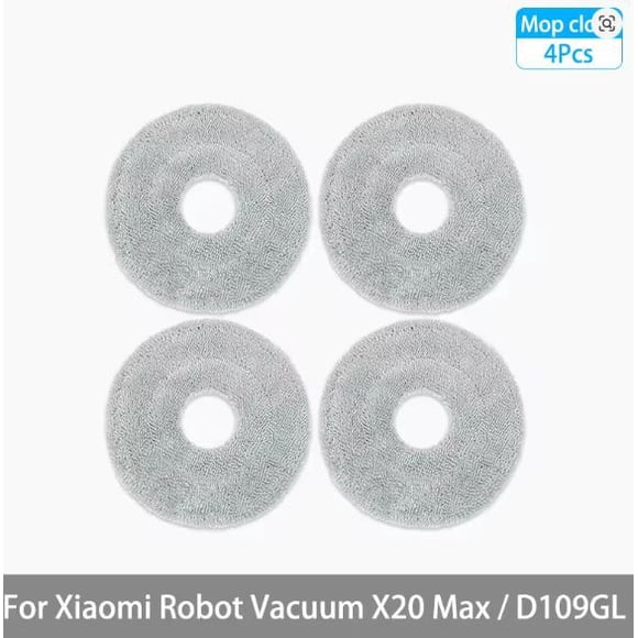 Repuestos 4 Mopas Aspiradora Robot Xiaomi X20 / X20 Plus / Max / Pro
