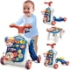 thumbnail image 1 of Juguete de aprendizaje Baby Push Walker HYES 5 en 1 para sentarse a pie, azul, 1 of 9