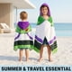 thumbnail image 4 of Toalla de baño con capucha Disney Pixar Toy Story Buzz Lightyear para niño, 4 of 6